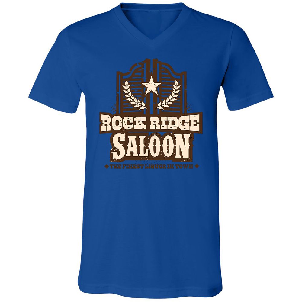 Unisex V-Neck T-Shirt - BLRX1YGY - True Royal - 4