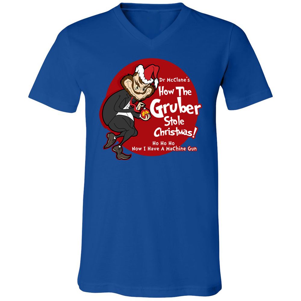 Unisex V-Neck T-Shirt - AYELBFHA - True Royal - 4
