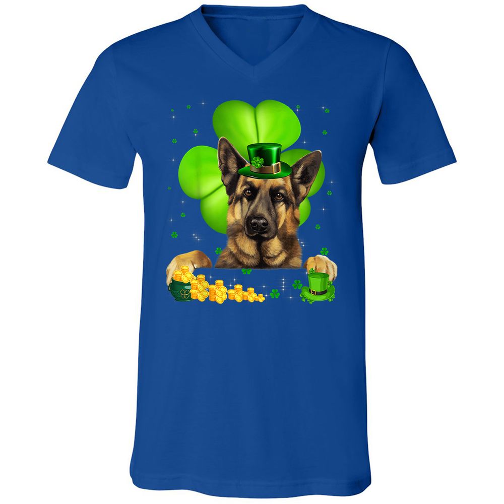 Unisex V-Neck T-Shirt - 3WDFCB4P - True Royal - 4