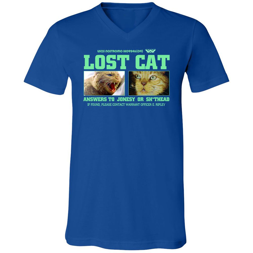 Unisex V-Neck T-Shirt - R84XMN4U - True Royal - 4
