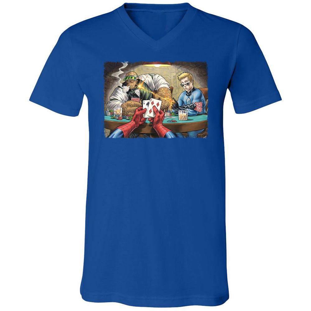 Unisex V-Neck T-Shirt - W23GM9MF - True Royal - 4