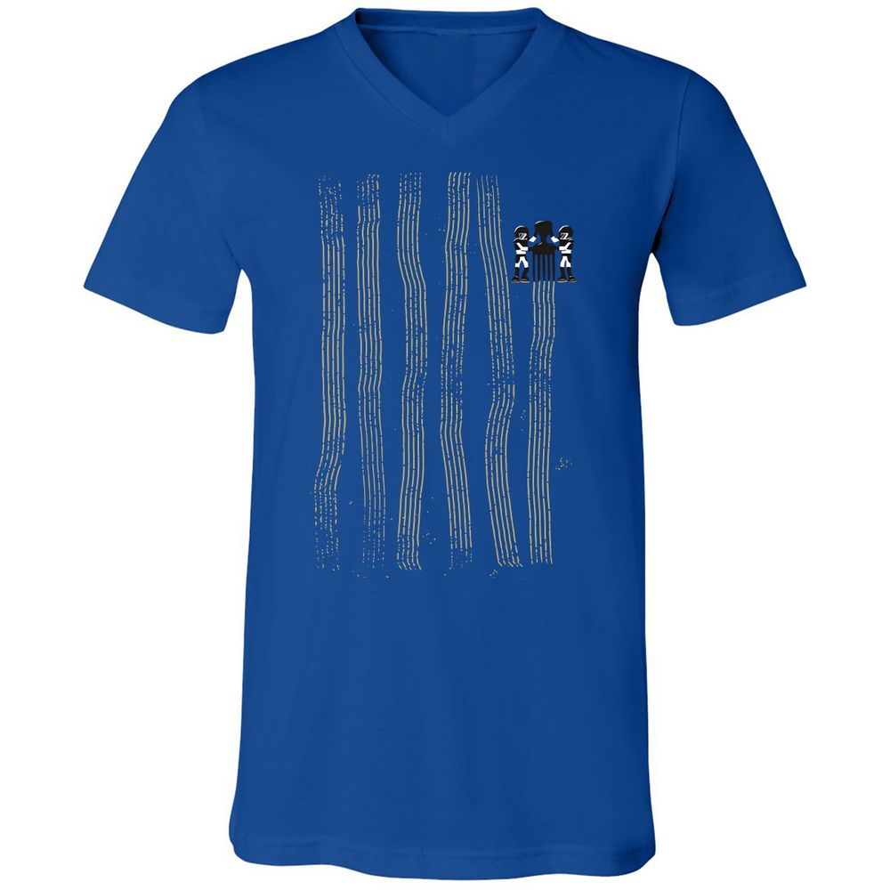 Unisex V-Neck T-Shirt - C5UD6S76 - True Royal - 4
