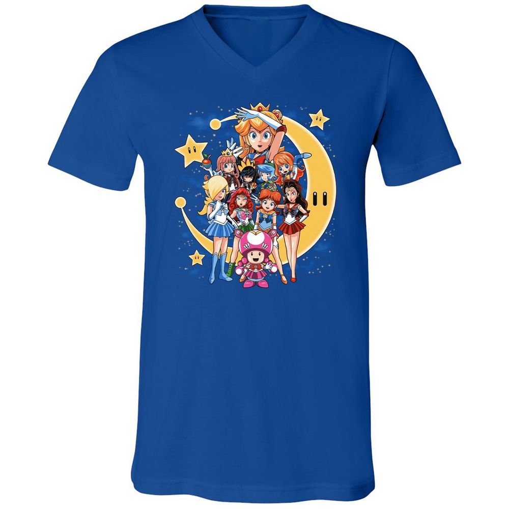 Unisex V-Neck T-Shirt - DWXWDT5J - True Royal - 4