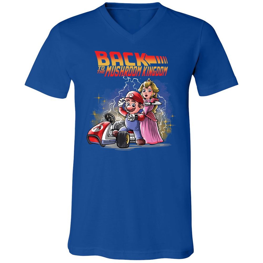 Unisex V-Neck T-Shirt - ZHLR68JK - True Royal - 4