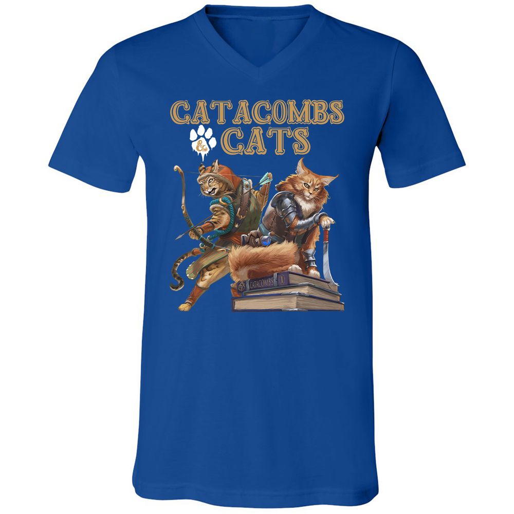 Unisex V-Neck T-Shirt - EU7U3G79 - True Royal - 4