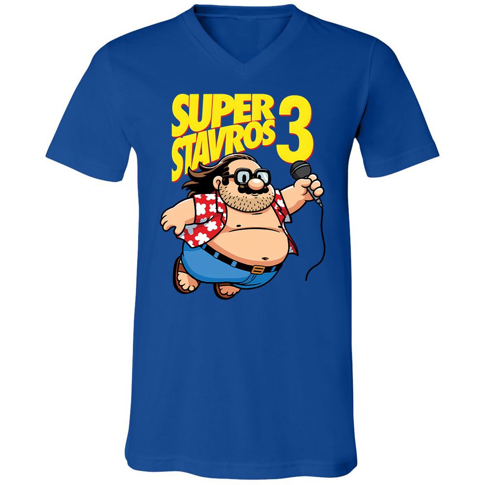 Unisex V-Neck T-Shirt - 5S5ELTRJ - True Royal - 4