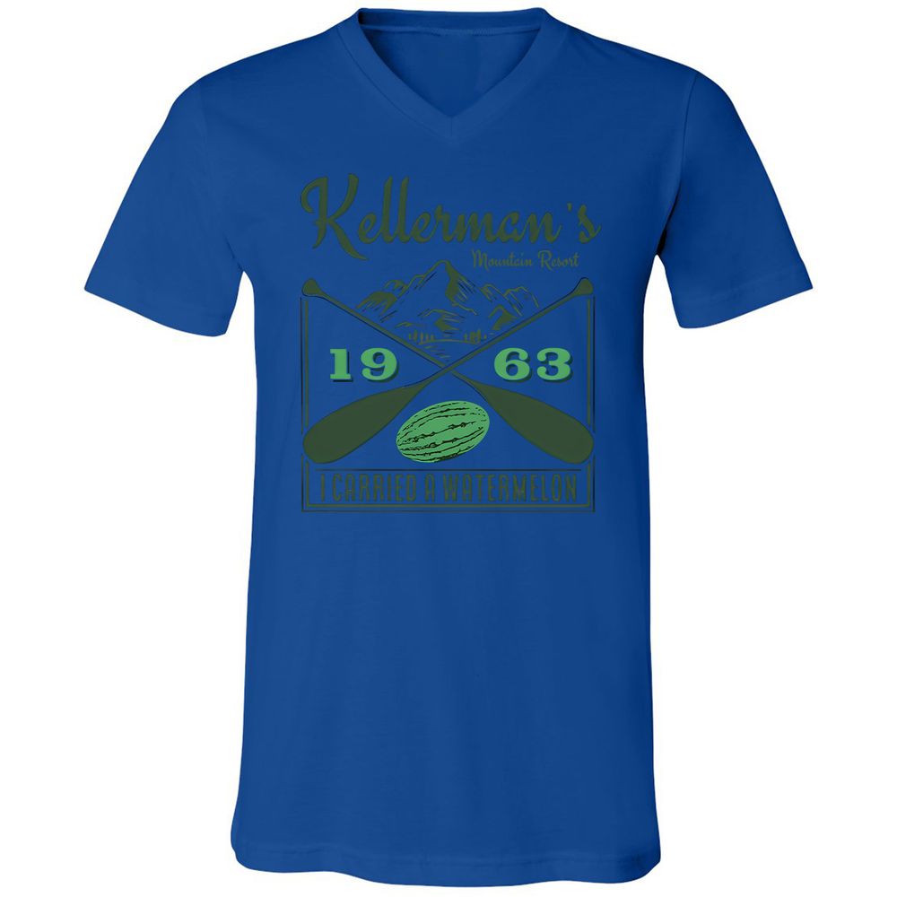 Unisex V-Neck T-Shirt - TAT3ANAT - True Royal - 4