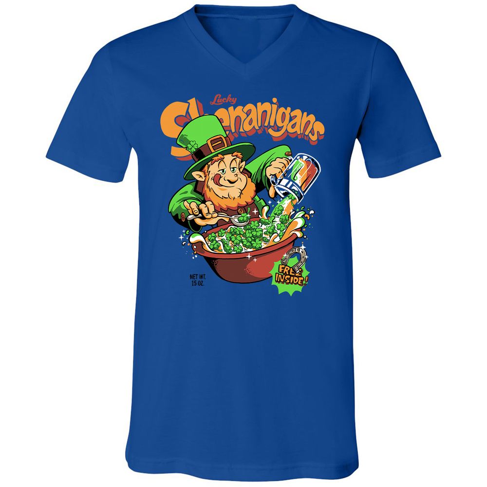 Unisex V-Neck T-Shirt - 9STXQUED - True Royal - 4