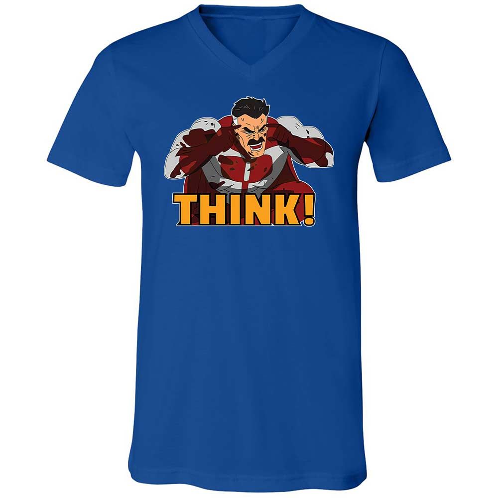 Unisex V-Neck T-Shirt - R68FZMJJ - True Royal - 4