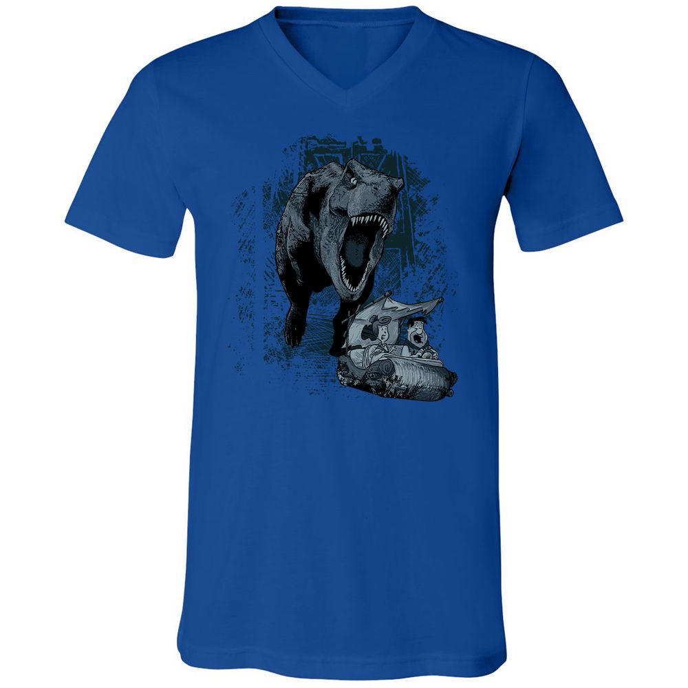 Unisex V-Neck T-Shirt - JED8Y4XD - True Royal - 4