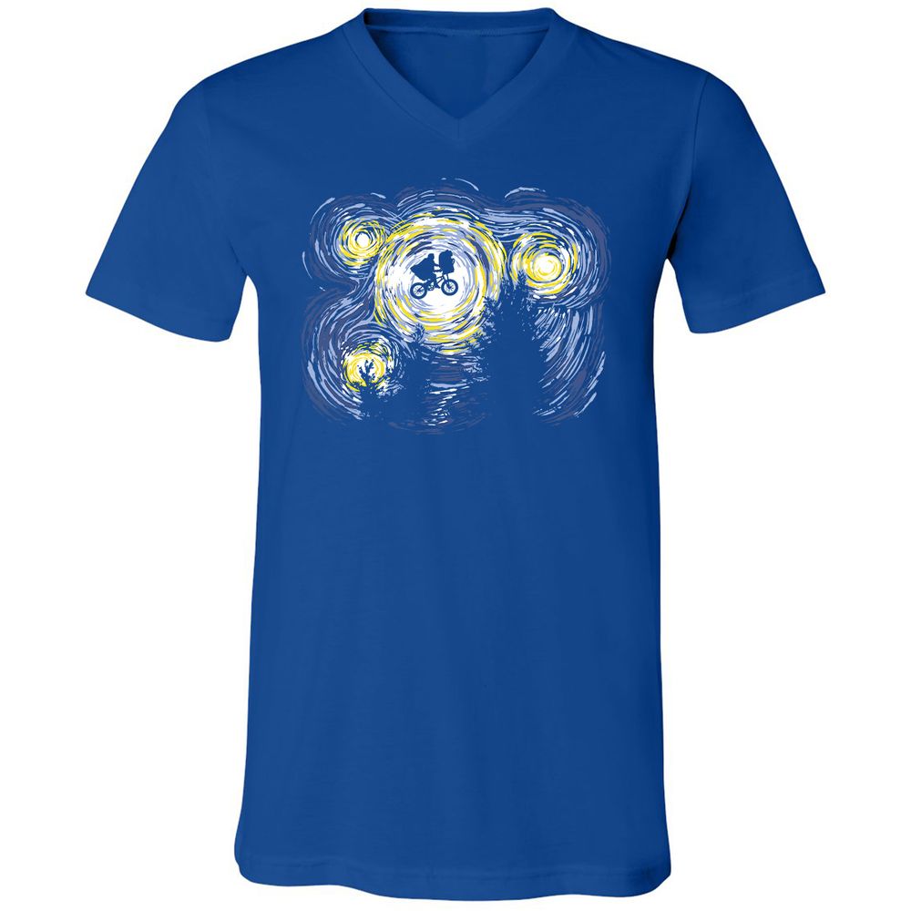 Unisex V-Neck T-Shirt - KNPXQMZB - True Royal - 4