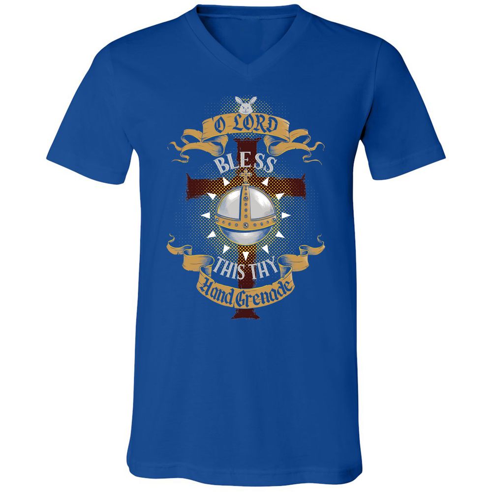 Unisex V-Neck T-Shirt - 713DP4AW - True Royal - 4