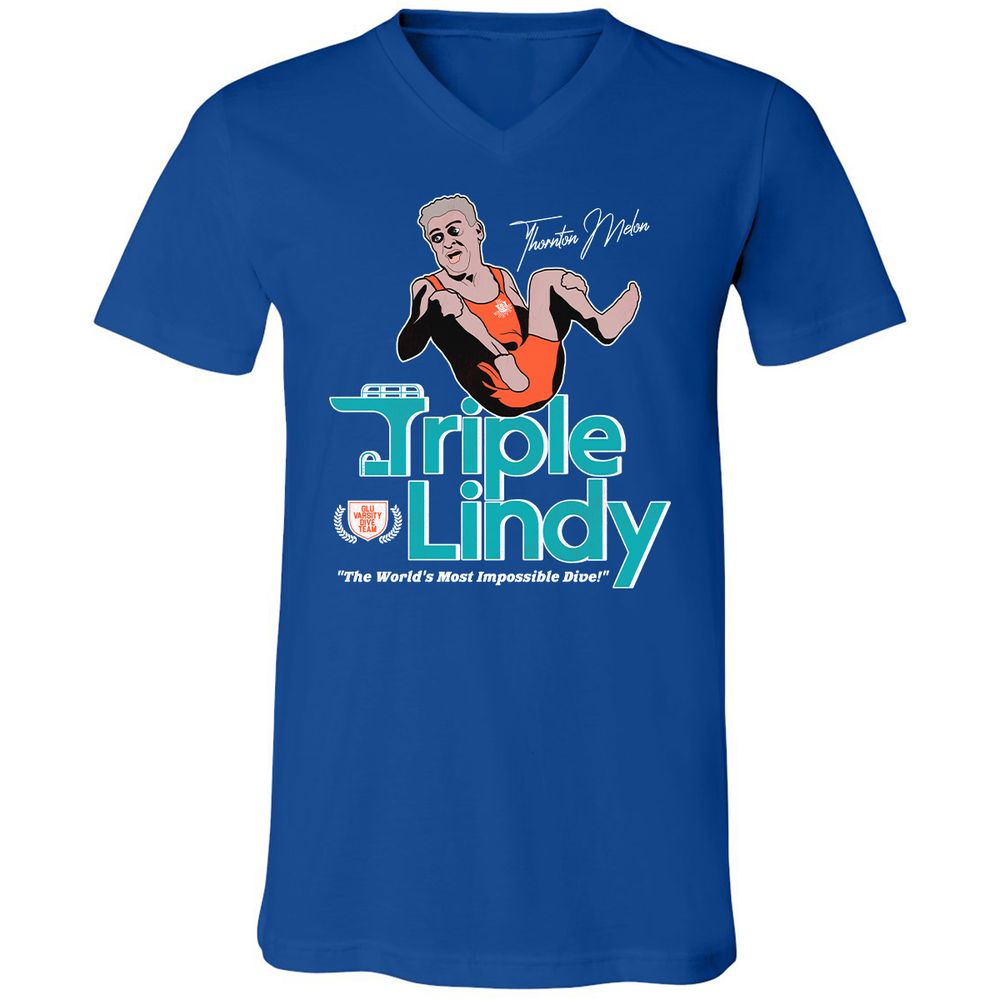 Unisex V-Neck T-Shirt - HA17HG73 - True Royal - 4