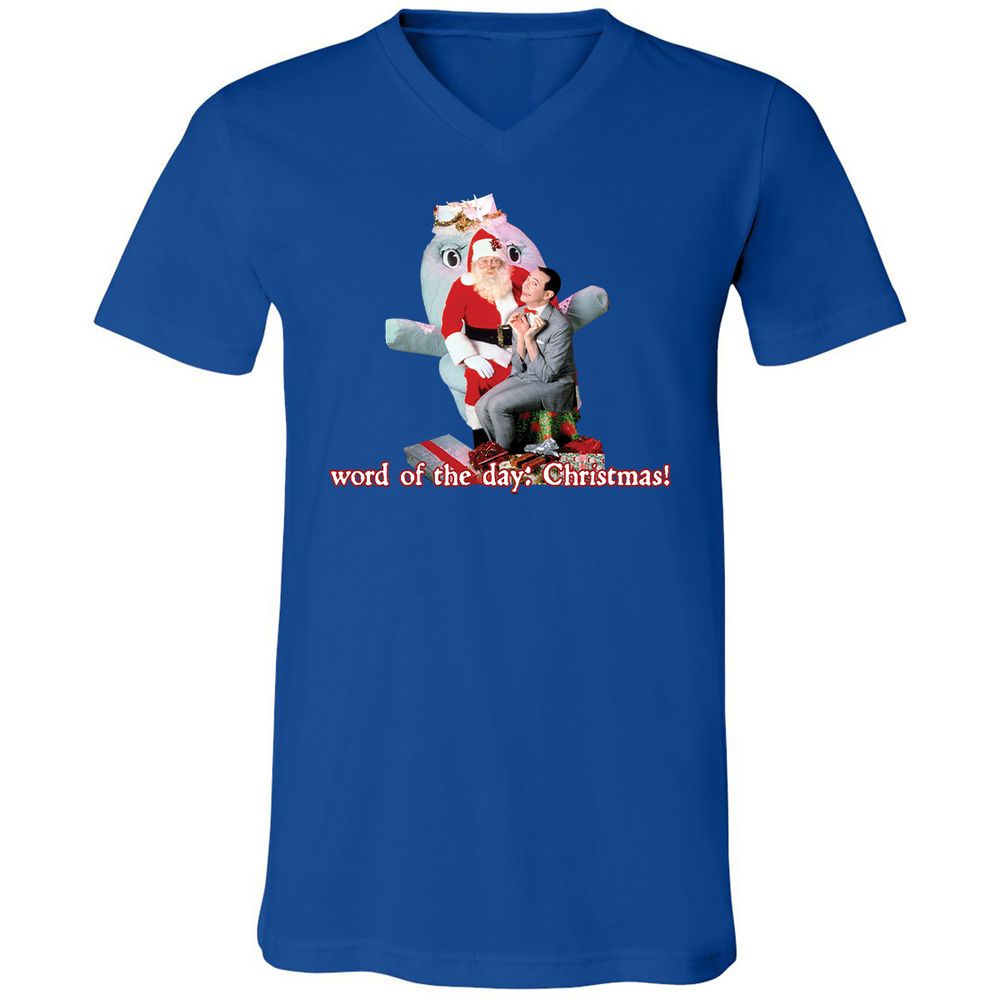 Unisex V-Neck T-Shirt - JKNZHBSV - True Royal - 4
