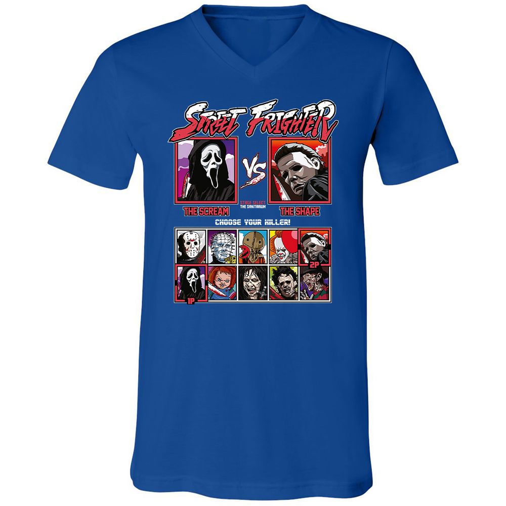 Unisex V-Neck T-Shirt - 4697MWH3 - True Royal - 4