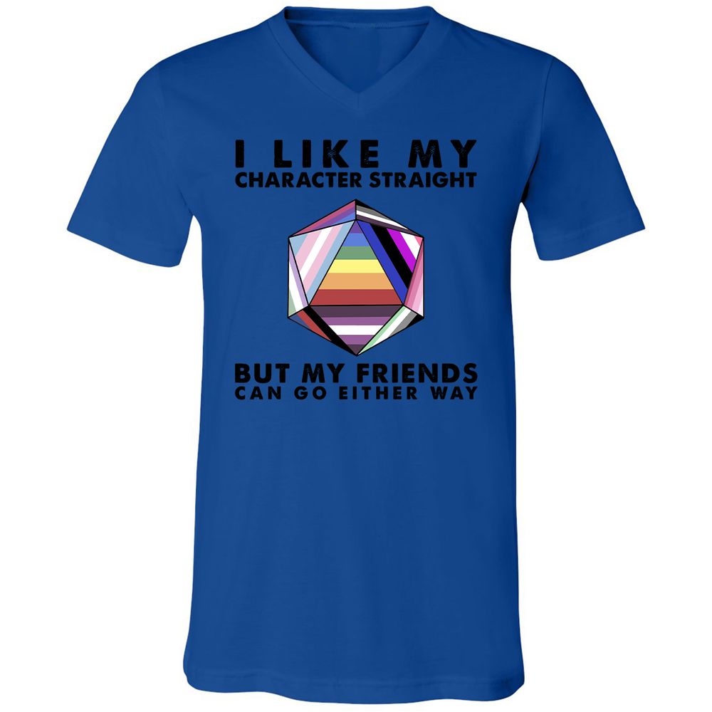 Unisex V-Neck T-Shirt - 4HDC5334 - True Royal - 4