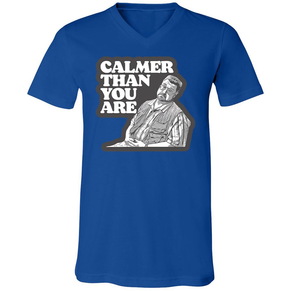 Unisex V-Neck T-Shirt - VKR9JJUW - True Royal - 4