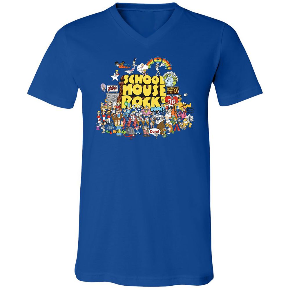 Unisex V-Neck T-Shirt - 9JCS4MXS - True Royal - 4