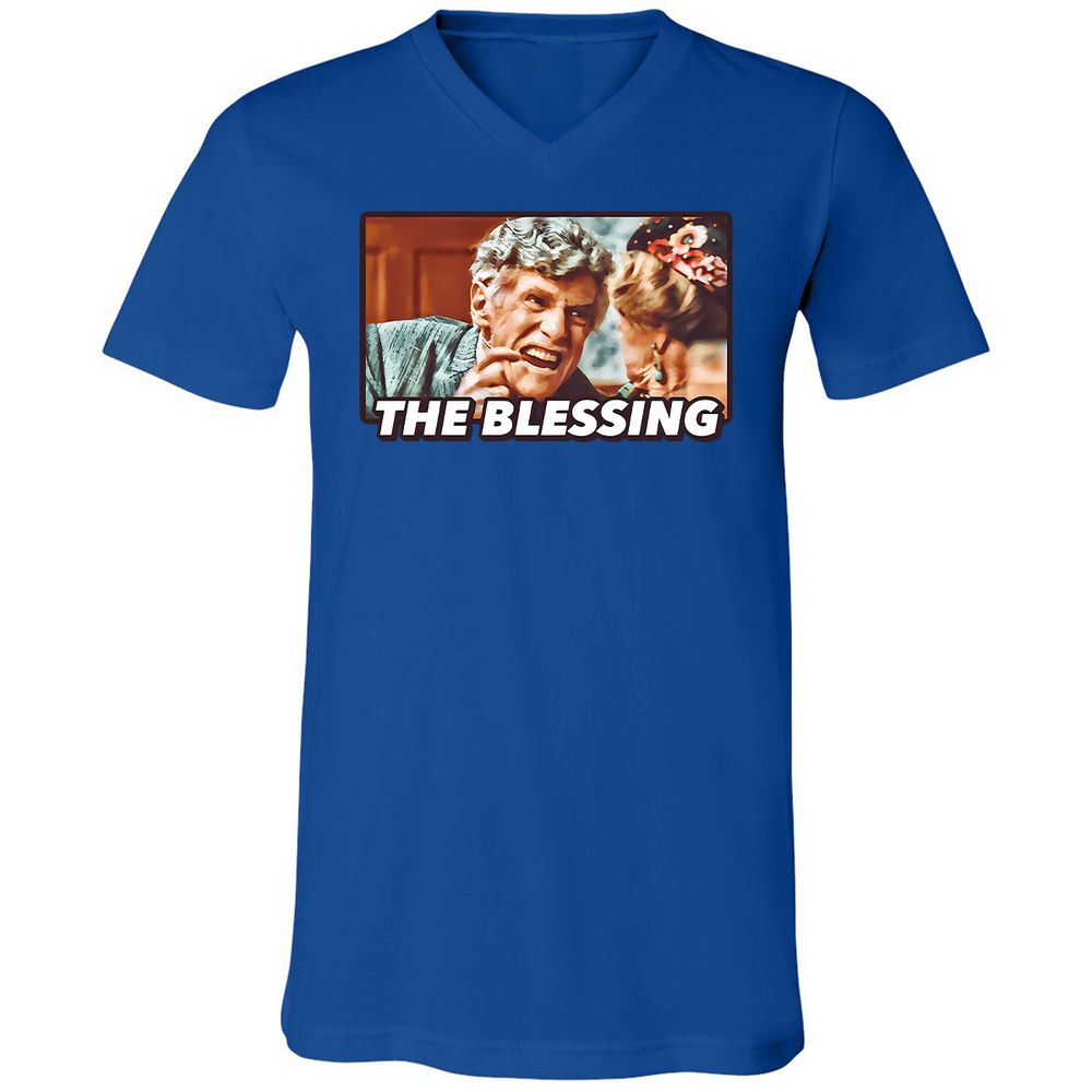 Unisex V-Neck T-Shirt - YUWQZRU8 - True Royal - 4