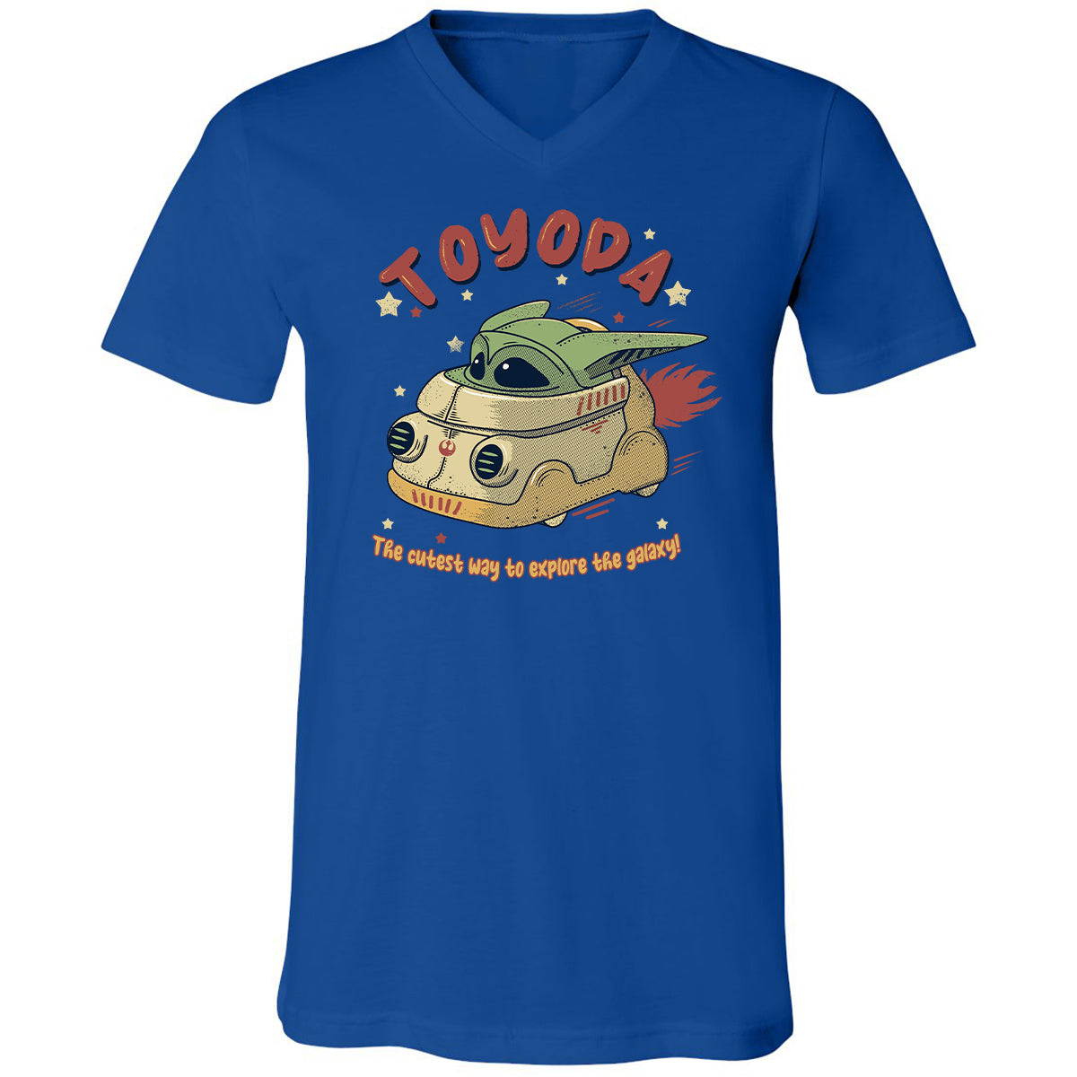 Unisex V-Neck T-Shirt - NYPMNUGJ - True Royal - 4