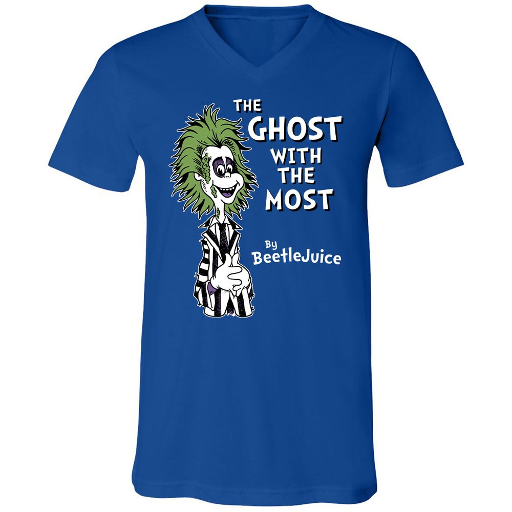 Unisex V-Neck T-Shirt - KJ3DHMXP - True Royal - 4