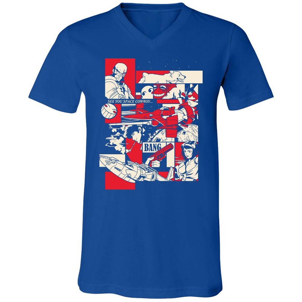 Unisex V-Neck T-Shirt - YDNZ35LC - True Royal - 4