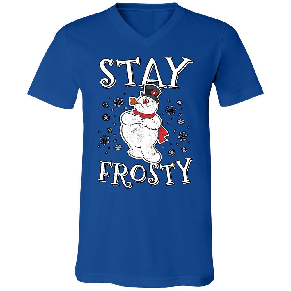 Unisex V-Neck T-Shirt - T5P7LFPJ - True Royal - 4