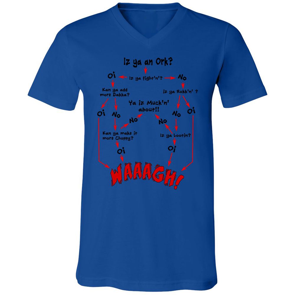 Unisex V-Neck T-Shirt - VUT9GJ9C - True Royal - 4