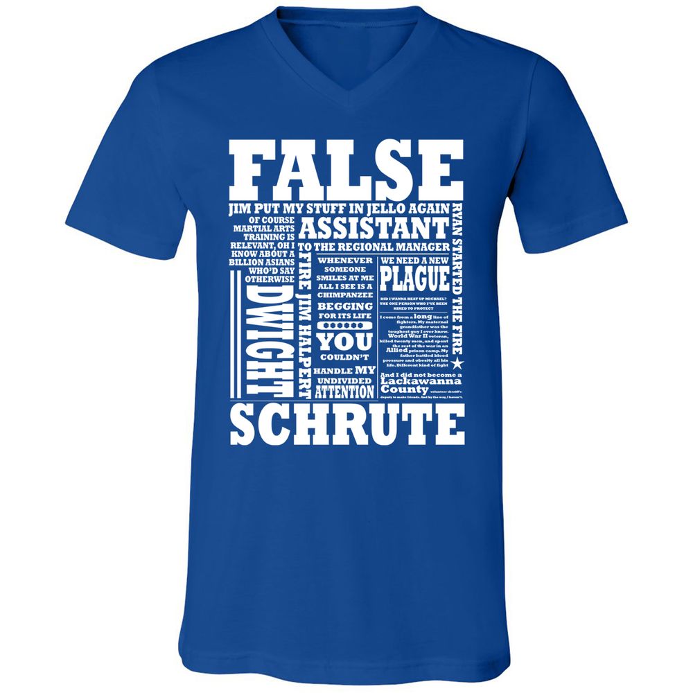 Unisex V-Neck T-Shirt - 2BE1JPTM - True Royal - 4