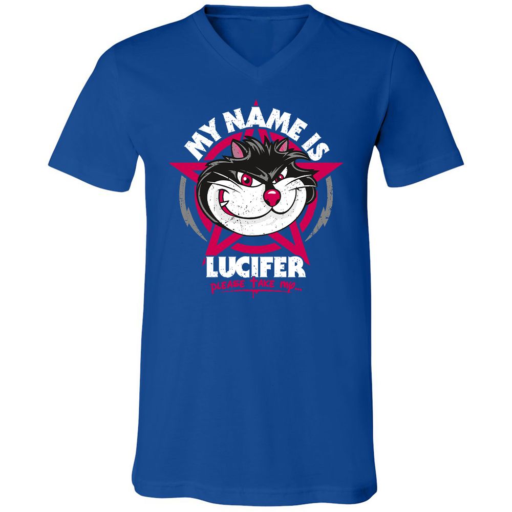 Unisex V-Neck T-Shirt - V83DPE7B - True Royal - 4