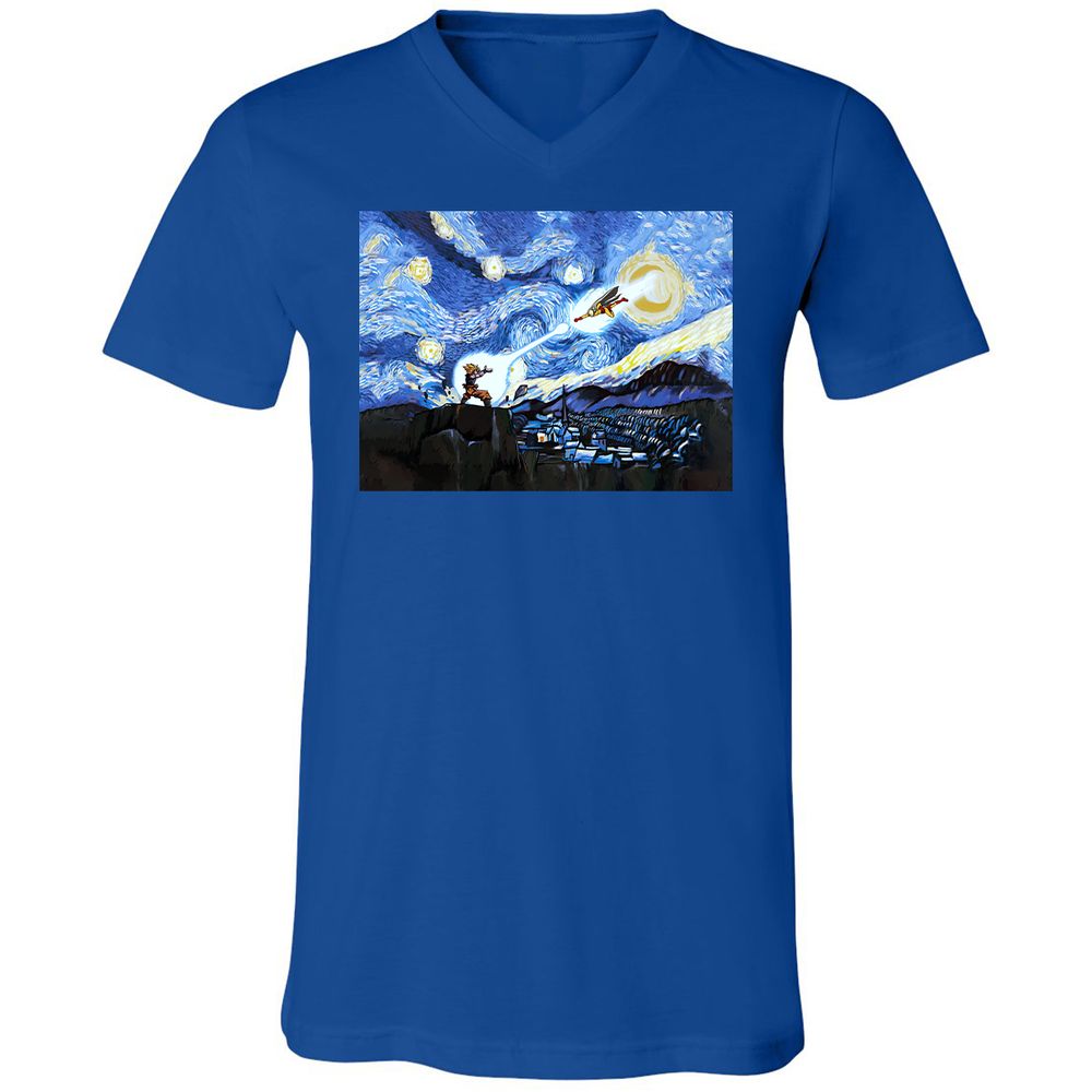 Unisex V-Neck T-Shirt - 7UW6S7JB - True Royal - 4