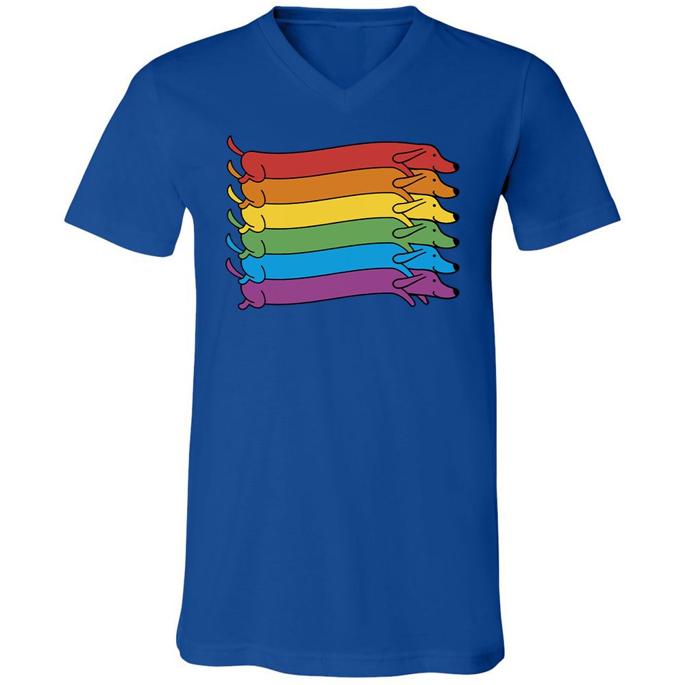 Unisex V-Neck T-Shirt - 81EKBAYZ - True Royal - 4