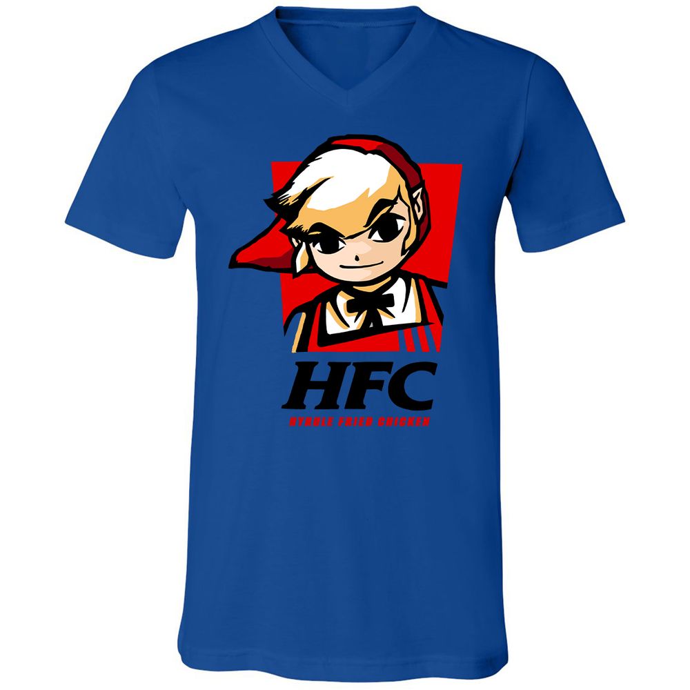 Unisex V-Neck T-Shirt - DGA8LWZX - True Royal - 4