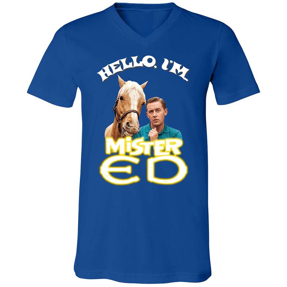 Unisex V-Neck T-Shirt - 95HM1K56 - True Royal - 4