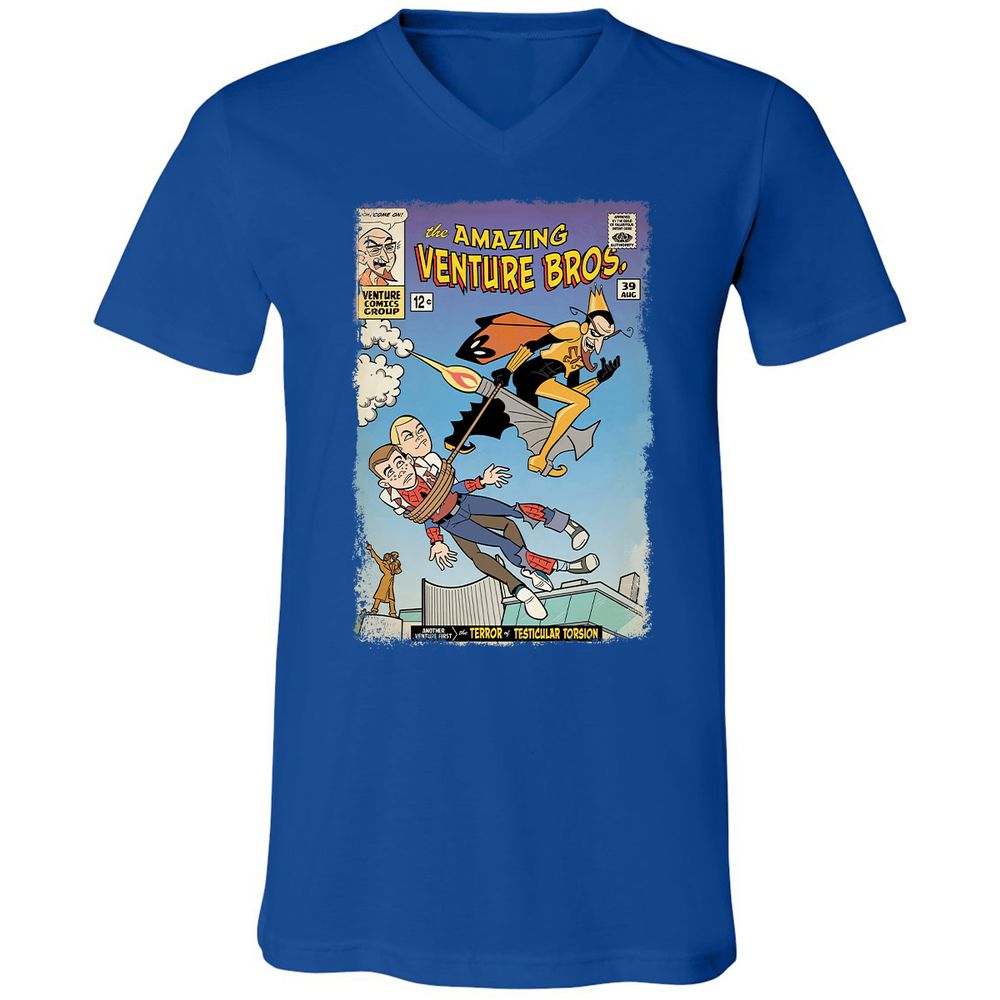 Unisex V-Neck T-Shirt - DEQQB54C - True Royal - 4