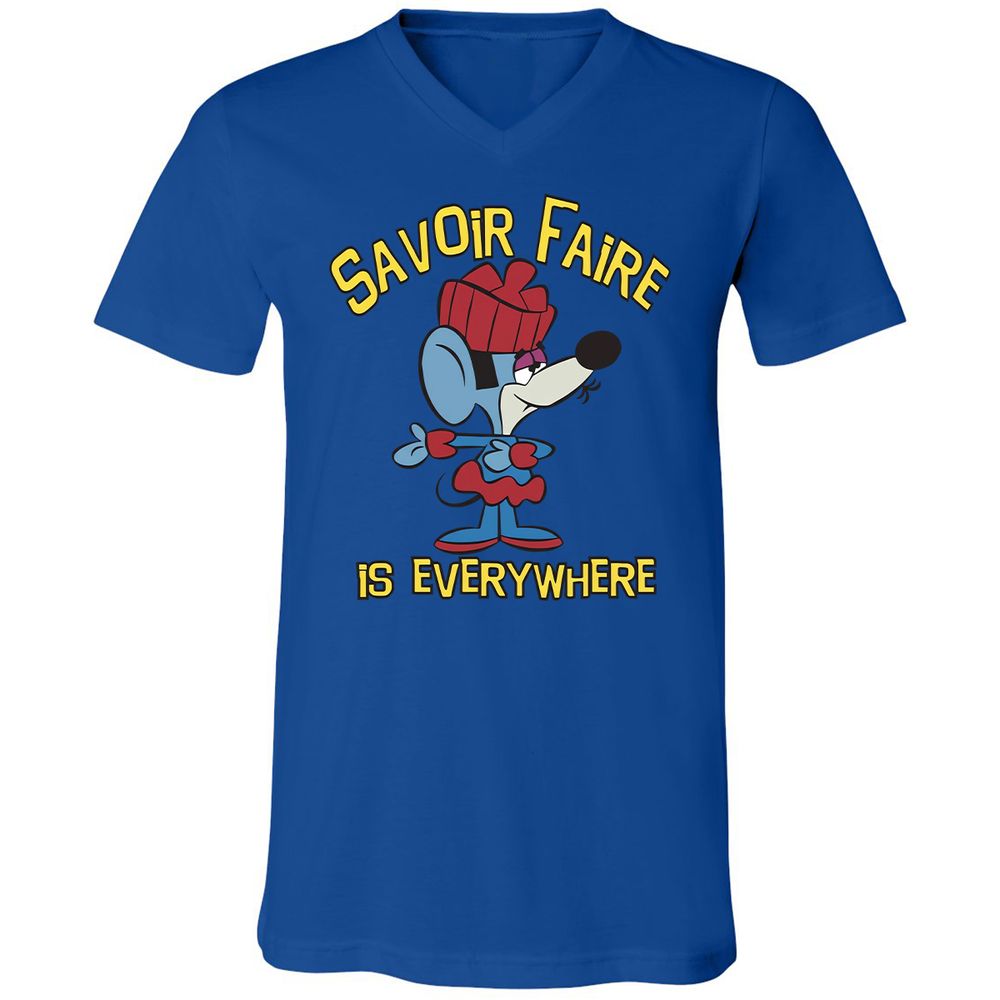 Unisex V-Neck T-Shirt - E95PJMNG - True Royal - 4