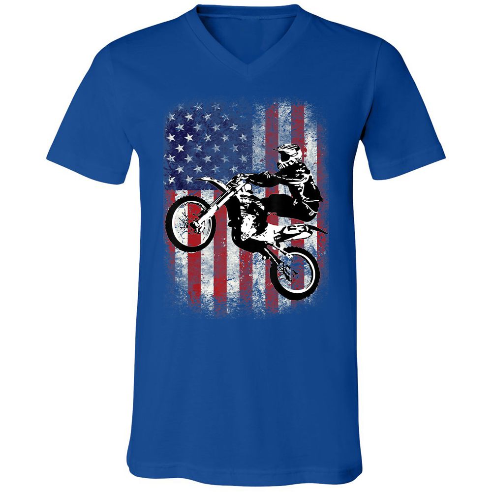 Unisex V-Neck T-Shirt - 7EDSG3VG - True Royal - 4