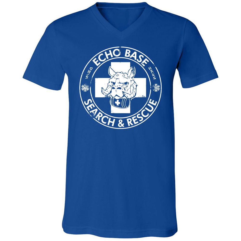 Unisex V-Neck T-Shirt - 3XMZRWMU - True Royal - 4