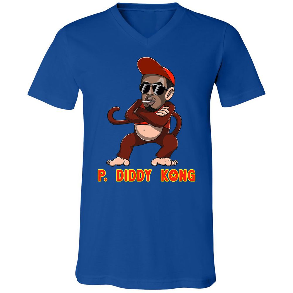 Unisex V-Neck T-Shirt - 9TQ1A26L - True Royal - 4