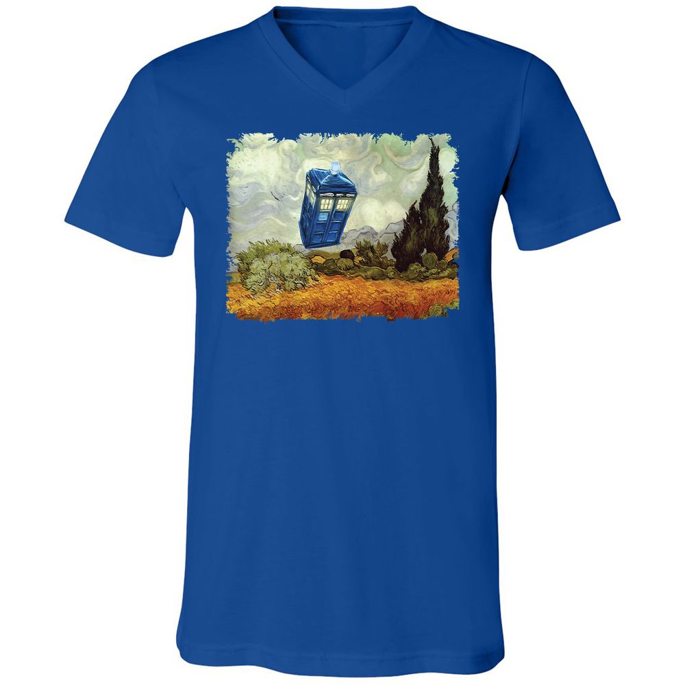 Unisex V-Neck T-Shirt - VD6FTRWC - True Royal - 4