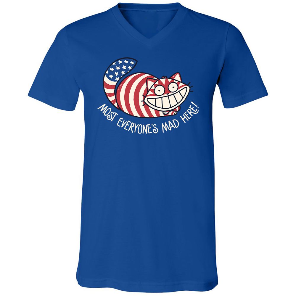 Unisex V-Neck T-Shirt - CPRE4MLA - True Royal - 4