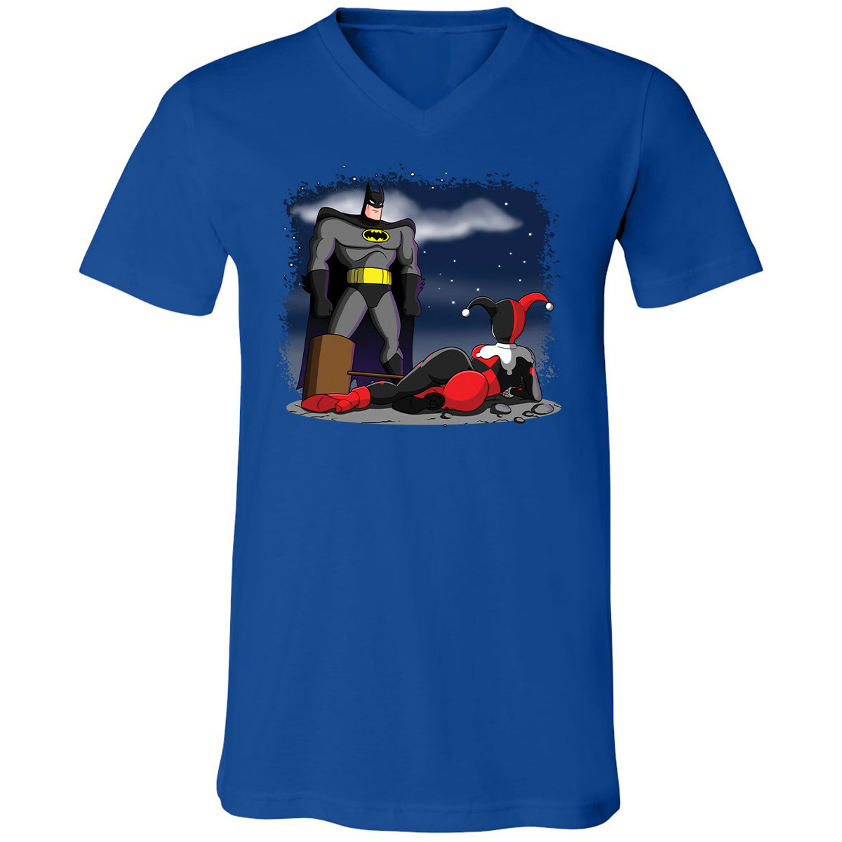 Unisex V-Neck T-Shirt - AAJ6FMAF - True Royal - 4