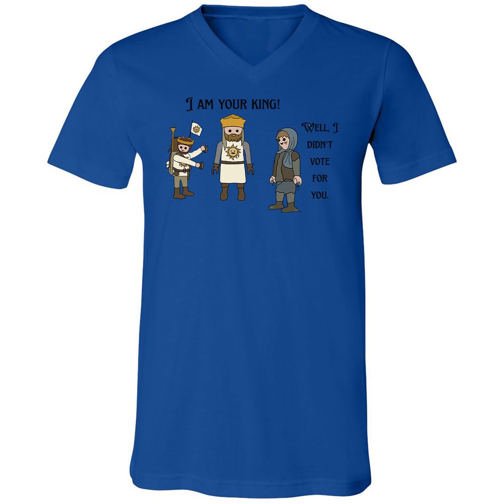 Unisex V-Neck T-Shirt - 5KTWQNDR - True Royal - 4