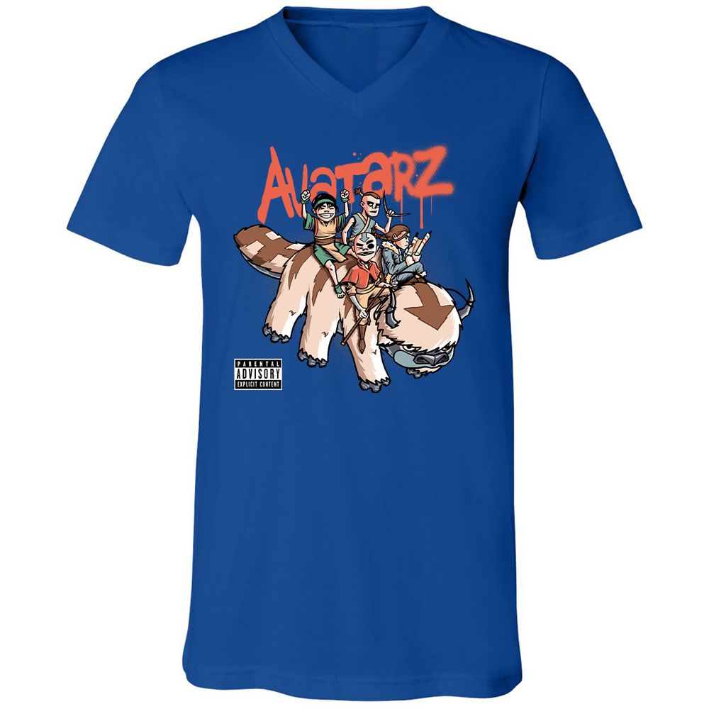 Unisex V-Neck T-Shirt - 6ESGXQNT - True Royal - 4
