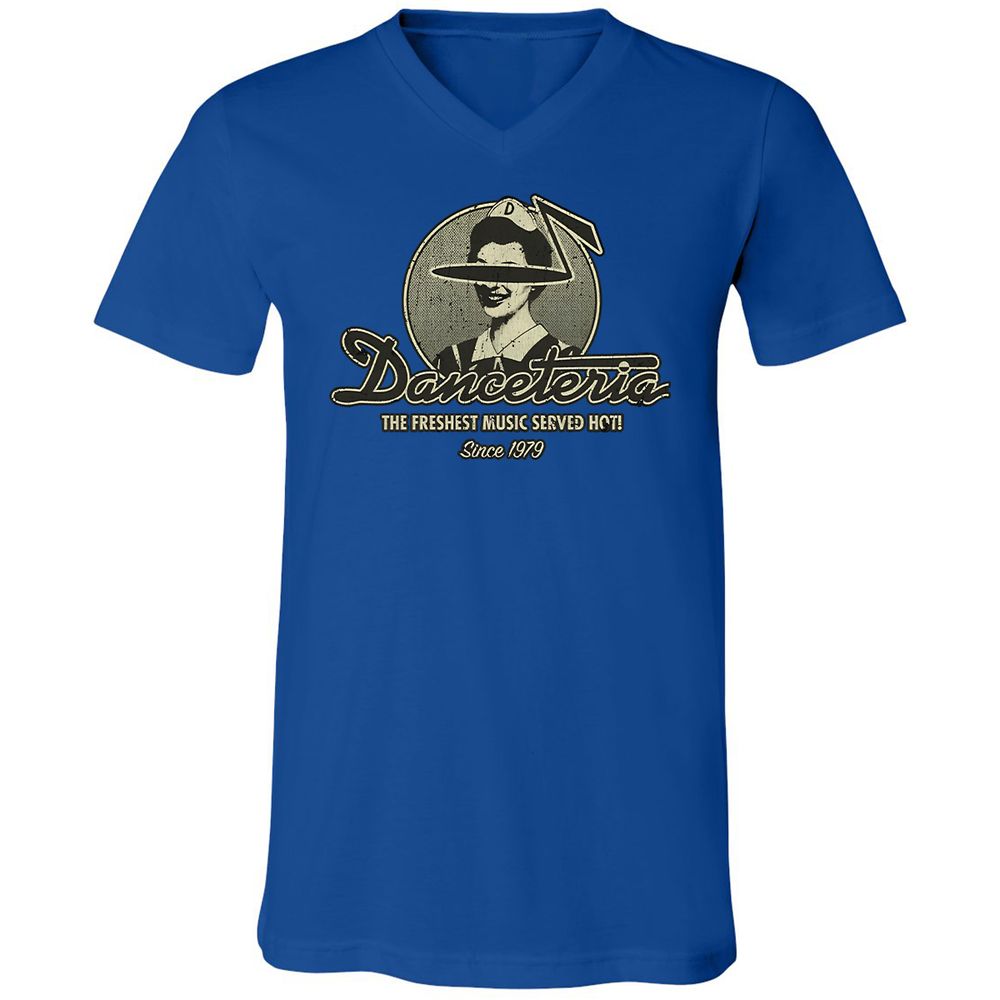 Unisex V-Neck T-Shirt - ZYTFCQ9L - True Royal - 4