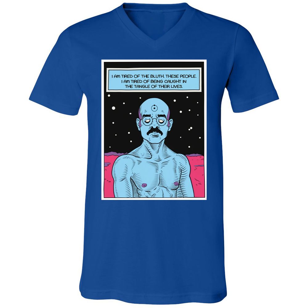 Unisex V-Neck T-Shirt - WZRZQ642 - True Royal - 4
