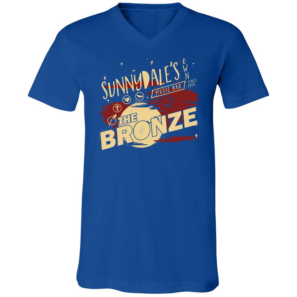 Unisex V-Neck T-Shirt - UAY6KK36 - True Royal - 4