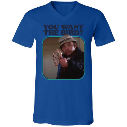 Unisex V-Neck T-Shirt - Q6R4GD3Q - True Royal - 4