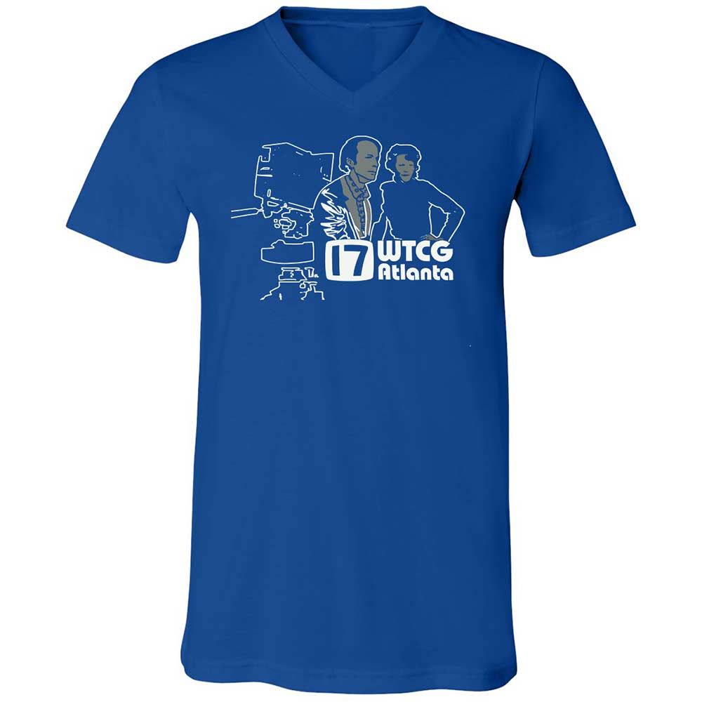 Unisex V-Neck T-Shirt - HRYXR2FE - True Royal - 4