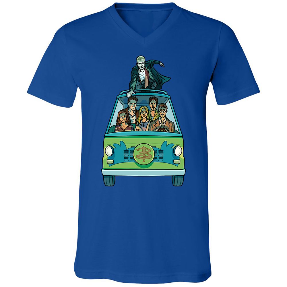Unisex V-Neck T-Shirt - GWBPYJCQ - True Royal - 4